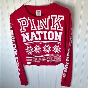 PINK Victoria's Secret Red Nation Crop Top